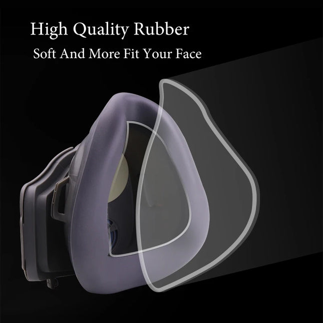 Half Face Dust Mask Respirator Dust-Proof Work Safety Rubber Mask Cotton Filter For DIY House Clean Carpenter Builder Polishing