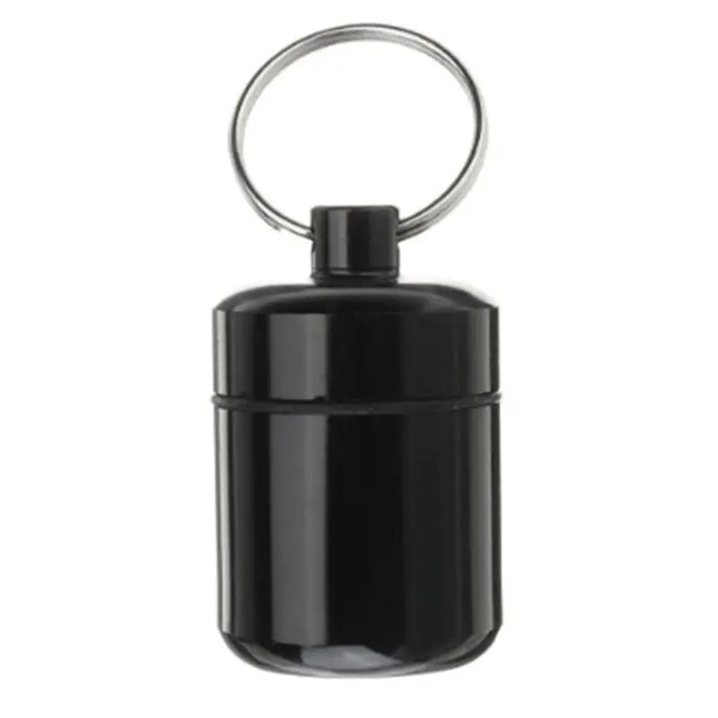 Keychain Pill Organizer Earplugs Storage Case Aluminium Alloy Storage Container for Purse Waterproof Metal Medicine Box T3EB