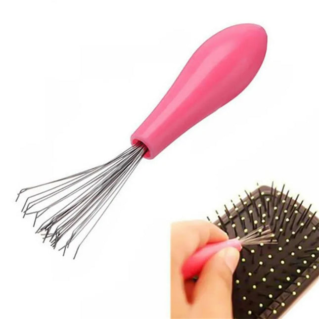 Practical Hair Care Styling New Hair Brush Comb Cleaner Embedded Tools Plastic Cleaning Removable Handle Cleaning Brush Handle