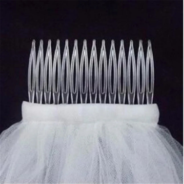 New Lace Bridal Veil 60*80cm Short Wedding veil Long section of soft Double layer wedding veil