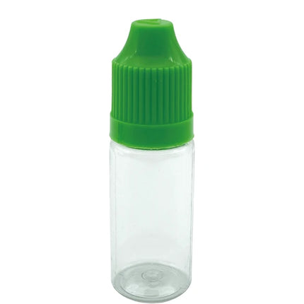 100pcs Empty 10ML Clear Plastic Needle Bottles With Childproof Cap And Long Thin Tip PET Dropper Vail Liquid Container