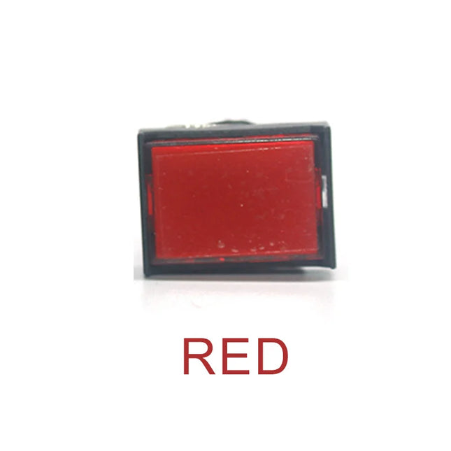 16mm Rectangular Power Push Button Switch With Lamp LA16-J-11D Self Reset Momentary Latching Fixed Lock 5 Pins LA16-J-11S