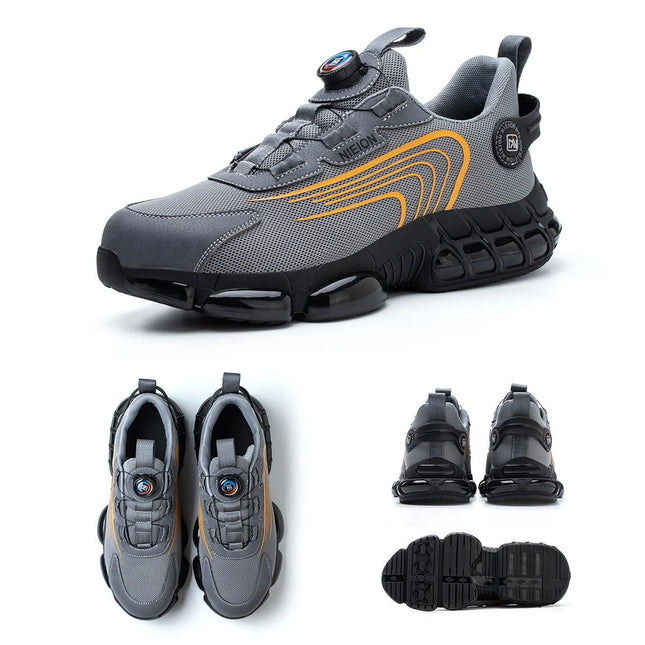 Rotating Buttons Work Safety Shoes Work Sneakers Men Protective Shoes Puncture-Proof Indestructible Shoes Security Boots