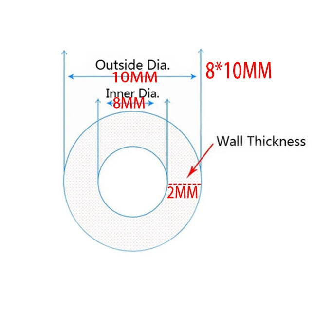 5 Meters Transparent Food Grade Silicone Tube 6 8 8 10 Flexible Garden Rubber Hose Aquarium Soft Tubing Silicone Pipe