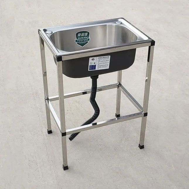 Kitchen Household 304 stainless steel sink Single sink with bracket Vegetable sink Dishsink Large single basin Wash basin