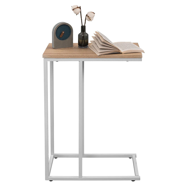 WOLTU End Table Side Table Coffee Tea Table Laptop Desk with Metal Frame Nightstand Table Bedroom Living Room Home Furniture