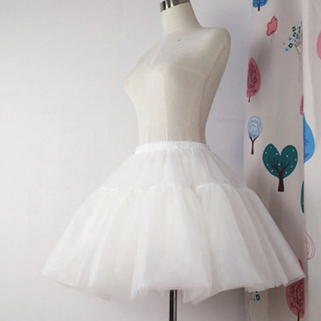 A-line Petticoat Crinoline Slips Wedding Accessories Multi Layers Short Organza Tutu Skirt Vintage Underskirt