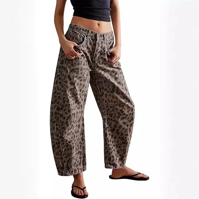 Harajuku Y2K Casual Loose Jeans Autumn Women's Streetwear Retro Fashion Mid Waisted Pants High Street Loose Wide Leg Denim Pants