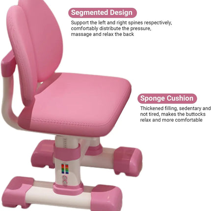 Standing Desk, Desk Chair Set, Widened Desktop Multi Separation Cartoon Pattern Desk Chair Set Kids Adjustable Height Study Tabl