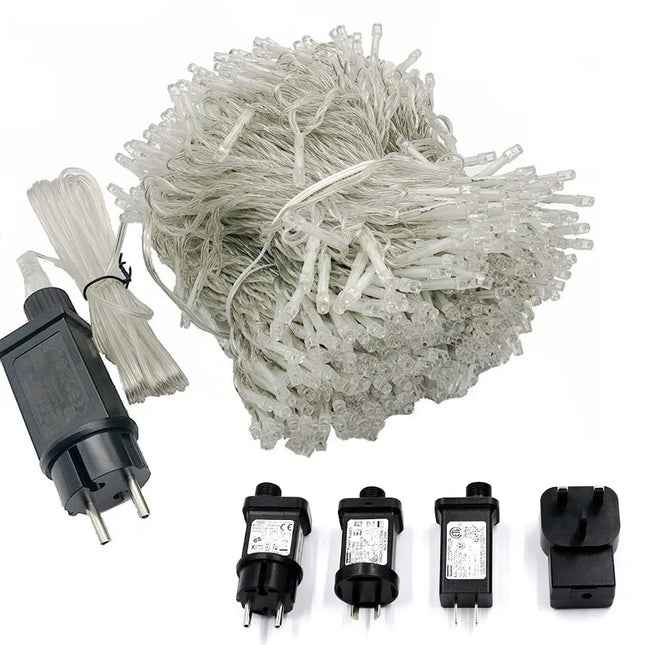 24V 100M 50M 30M 10M Waterproof Fairy Light Holiday Lights Lighting Tree Garland Outdoor Christmas Led String Lights