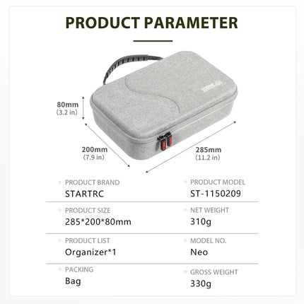Drone Storage Box Portable Travel Carrying Case with Adjustable Shoulder Strap Handbag for DJI Neo Drone&DJI RC Smart Controller