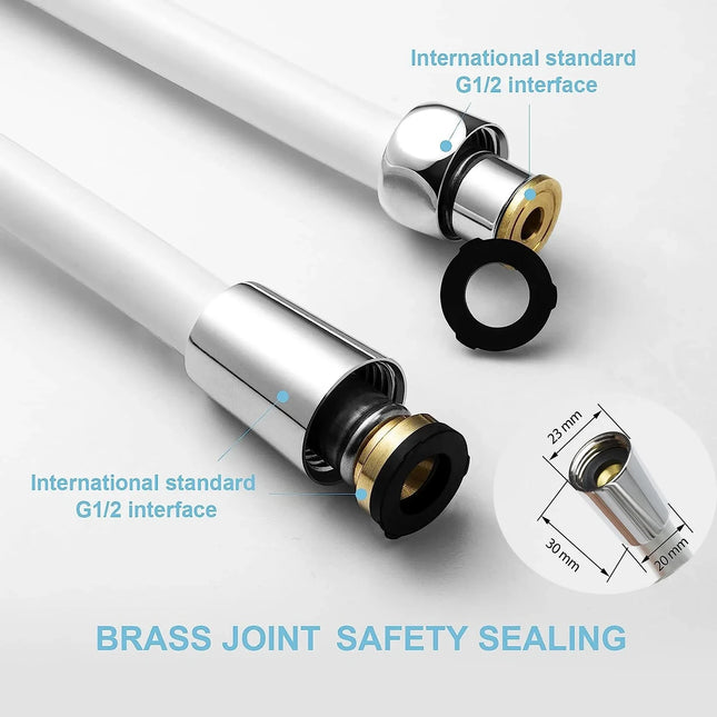 New High Quality Silicone Shower Hose 1.5/2/3M Flexible Bath Tube Explosion Proof Plumbing Pipe Soft With Baby Skin Touch