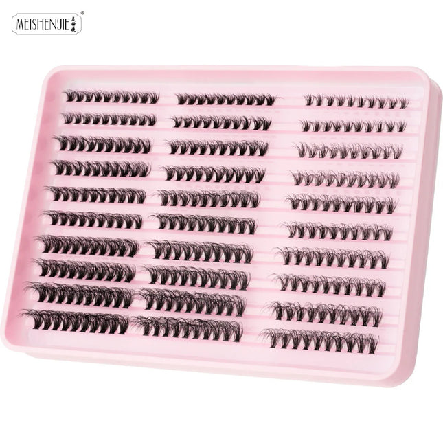 200/300 PCS DIY Cluster Lashes Natural Long Individual Eyelashes Mix 30D/40D/50D Extensions Fake Lashes Makeup Tools Faux Cils