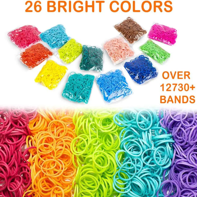 Loom Rubber Bands Refill Kit Premium Bracelet Making Kit for Kids Weaving DIY Crafting Toys Christmas Gift Children Toys