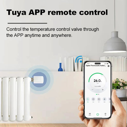 RKHK Tuya WiFi Smart Thermostat,TRV Thermostatic Radiator Valve Actuator Temperature Controller for Alexa,Google Home and Alice
