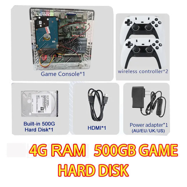 Super Console U7 500G HDD LZAKMR 1037u 4G RAM Retro over 70000+ Classic Games for Wii PS2 SS DC PSP GameCube Plug and Play on TV