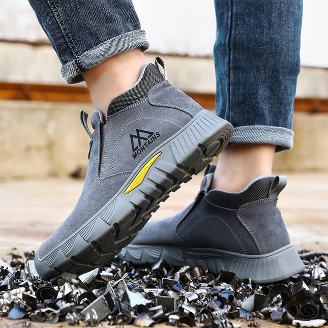 Anti-Puncture Steel Toe Men's Safety Shoes Lightweight Safety Shoes For Men Fashion Sneaker Outdoor Protective Work Shoes