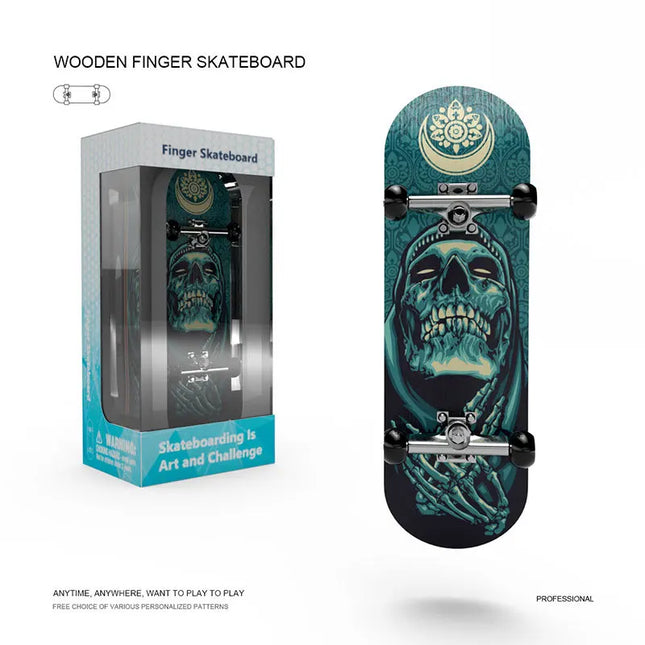 1Set Finger SkateBoard Wooden Fingerboard Toy Professional Stents Fingers Skate Set Novelty Children Christmas Gift