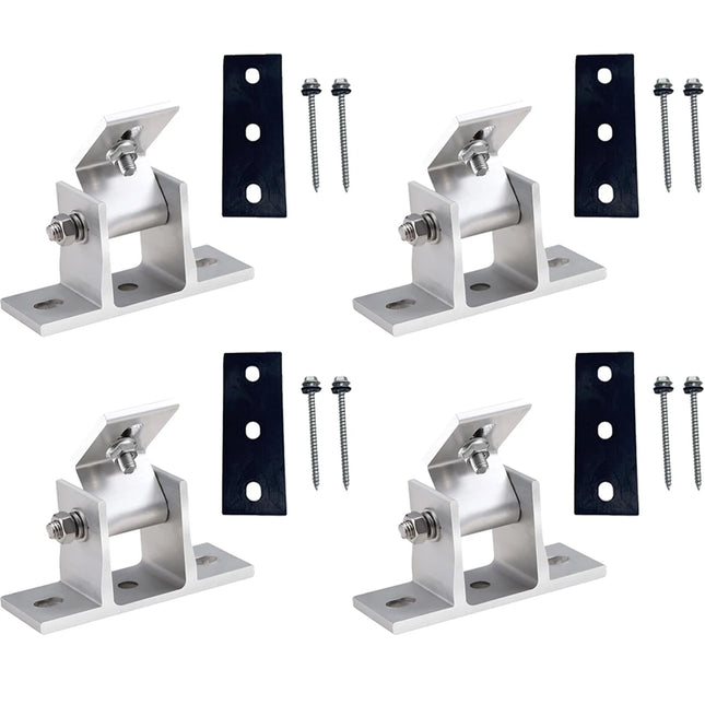 Solar Panel Rotatable Elevation With Angle Bracket Roof Mounting Attachment Solar Panel Brackets Tilt Mounting Rail Support