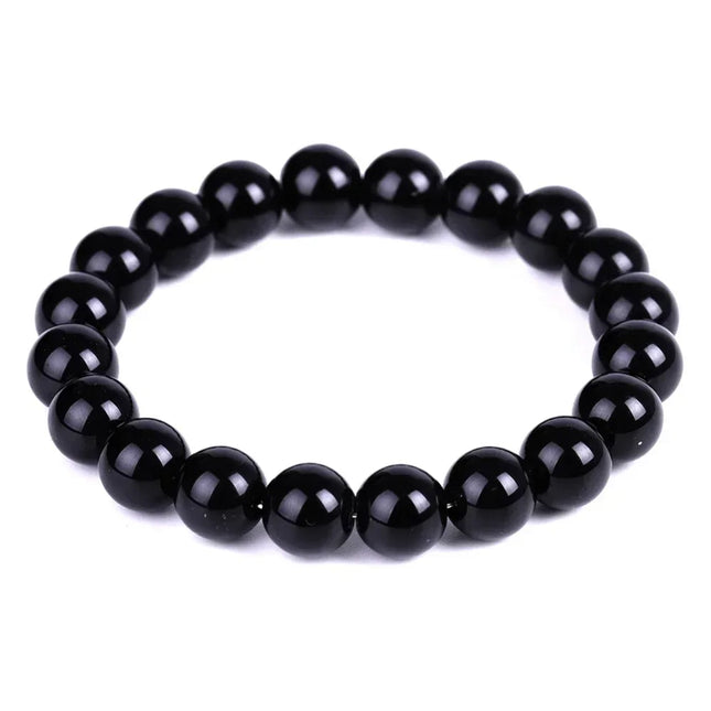 Black Obsidian Natural Stone Bracelets Fat Relief Promote Blood Circulation Anti Anxiety Weight Loss Bracelet Women Men Jewelrys