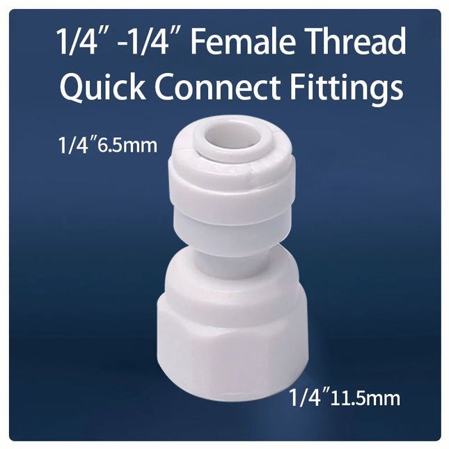 Straight Ro Quick Water Fitting 1/4" Hose Pipe 3/8" Male Female Thread Coupling Connector Water Filter Reverse Osmosis Parts