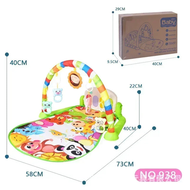 Baby Fitness Stand Music Play Gym Activity Toys Newborn Piano Crawling Blanket Pedal Game Pad Early Education 0-36 Months Gifts