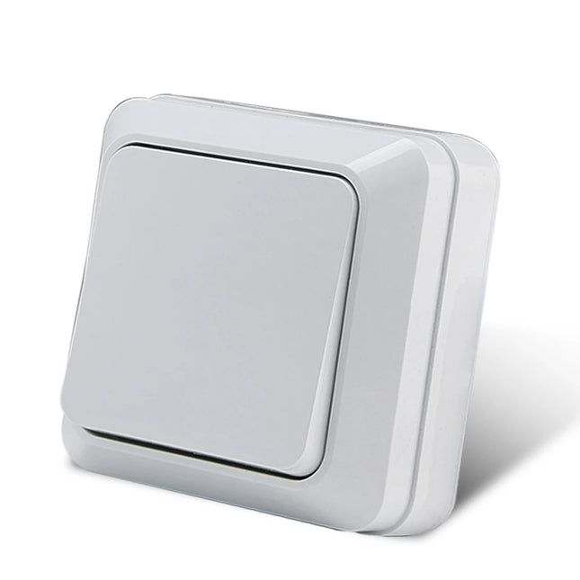 WESA Wall Mount Button Switch Classic Plastic Surface 1 Gang 1 Way Vintage Outdoor White Wall Light Exterior Switch On And Off