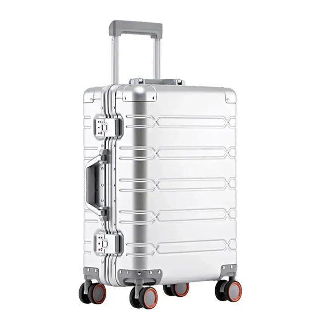 TravelTrolley Luggage 100% Aluminum-magnesium Alloy Travel Suitcase Rolling Luggage 20‘’Carry-On Cabin Suitcase Travel Bags