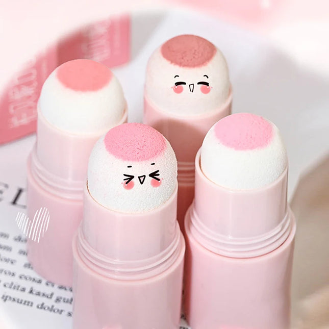 Soft Fog Blush Stick-energetic Bouncy 3 In1 Korean Style Brightening Dual -use For Lips And Cheeks Natural Color Vitality Girl