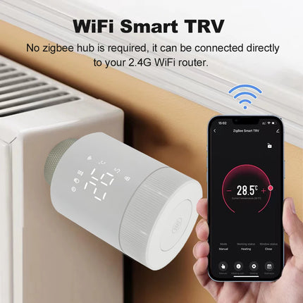 RKHK Tuya WiFi Smart Thermostat,TRV Thermostatic Radiator Valve Actuator Temperature Controller for Alexa,Google Home and Alice