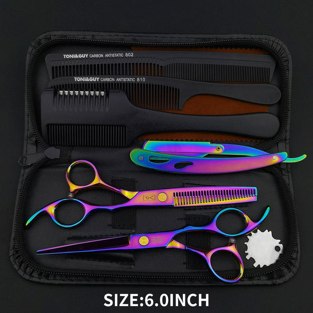 VP Professional Hairdressing Scissors Barber Set 5.5 6.0 Hairdresser Hair Beauty Scissors Set Cutting Hair Thinning Salon Tools