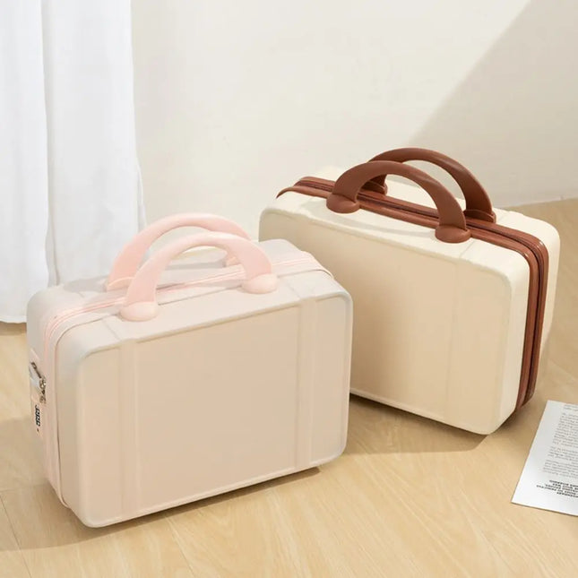 14 inch Mini Travel Suitcase Cosmetic Box Hand Luggage Organizer Case Small Boarding Case With Password Lock