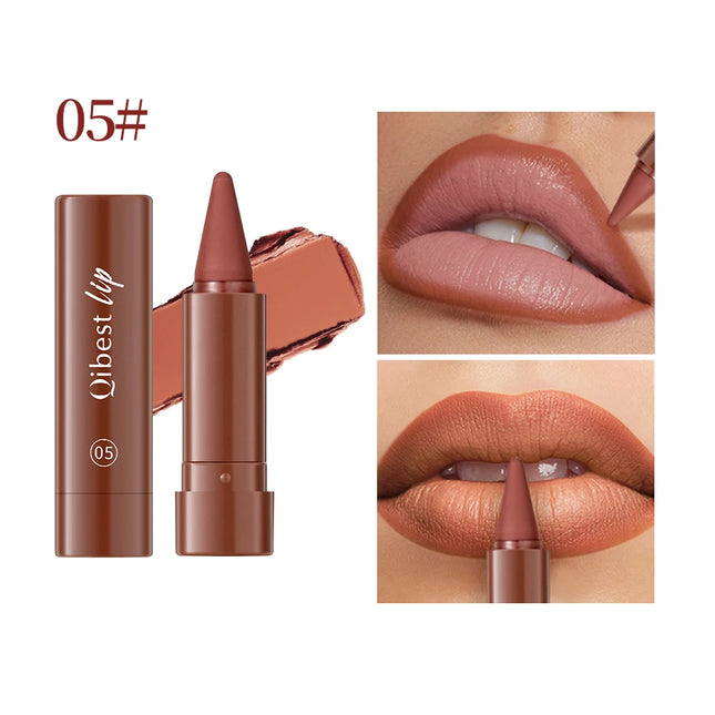 Matte Dark Brown Lipstick Velvet Tapered Gradient Lip Liner Waterproof Sexy Red Contouring Tint Lipliner Crayon Lip Stick Makeup