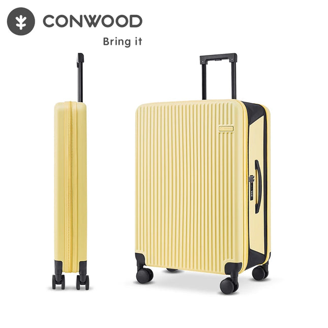 CONWOOD Foldable Suitcase Carry-on Travel Luggage 100% PC  20" 26"