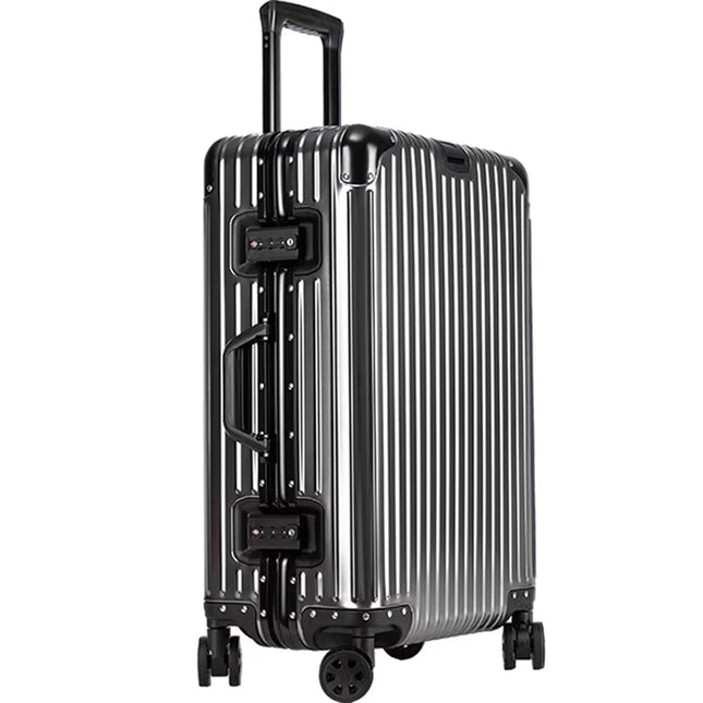 KLQDZMS Suitcase All Aluminum Magnesium Alloy Boarding Box Large Capacity Business Trolley Case 20"24"26"28 Inches Luggage