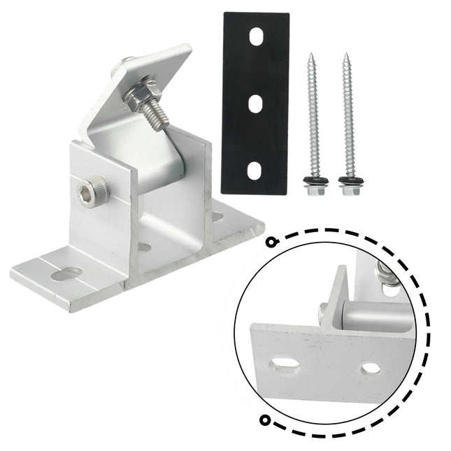 Solar Panel Rotatable Elevation With Angle Bracket Roof Mounting Attachment Solar Panel Brackets Tilt Mounting Rail Support