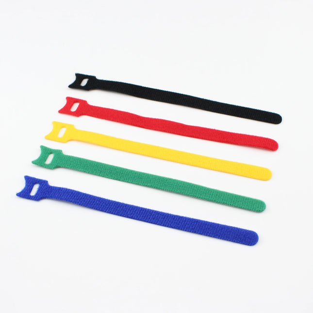 100PCS Detachable Cable Ties Colored Plastics Reusable Nylon Loop Wrap Zip Ttype Tie Wire Bandage