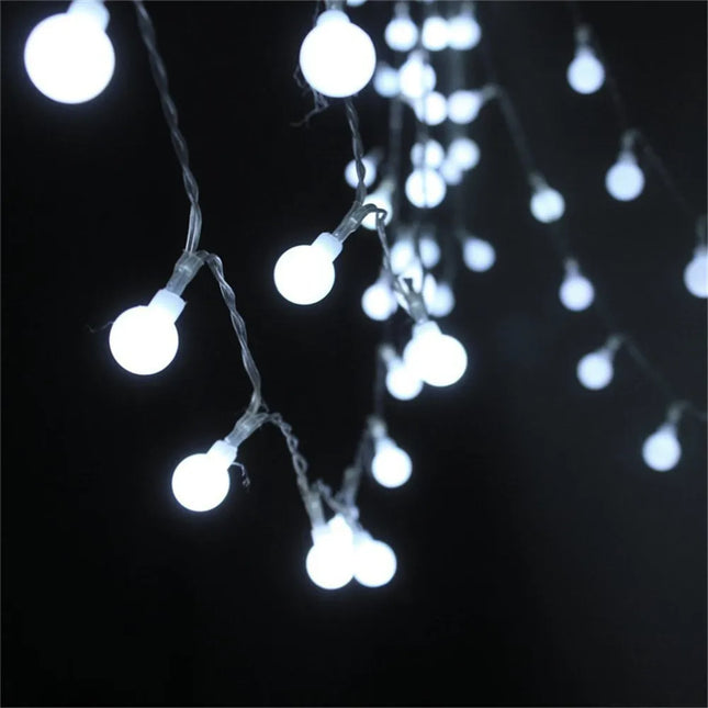 1.5M 3M 6M 10M LED Cherry Ball Garland String Lights Flash Indoor Holiday Lamp 10/20/40 LED Fairy Lights Battery/USB Operated