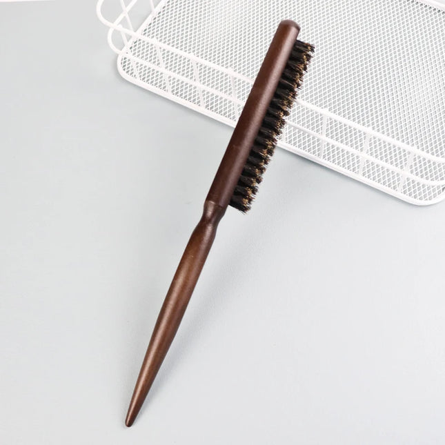 1 piece of wooden handle bristle anti-static hair care tearing hair brush for curly hair styling hair brush
