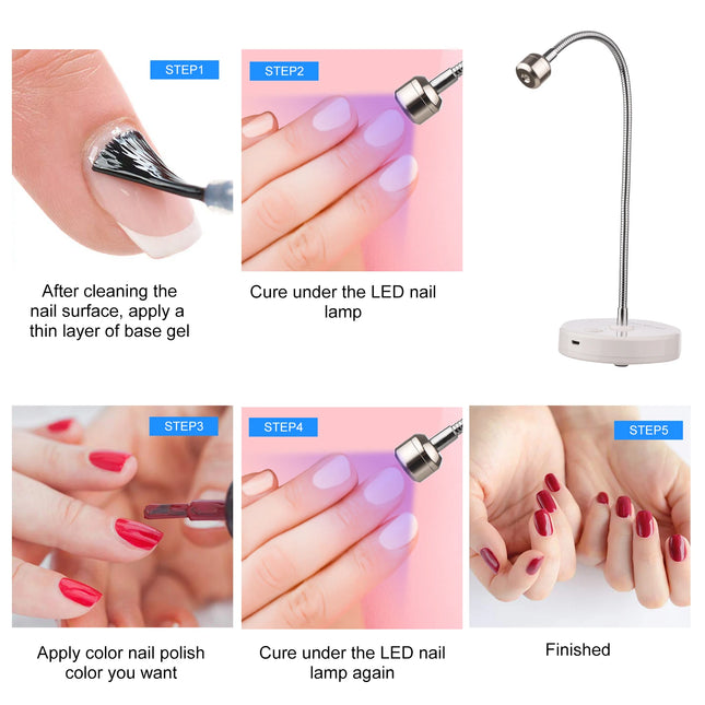 Mini UV LED Nail Lamp Gel Polish Nail Dryer Curing Lamp Nail UV Light LED Therapy Light Nail Art Tools