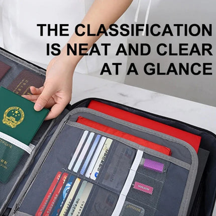 Fireproof Document Password Bag Travel Waterproof File Money Storage Safe Papers Zipper Safety Organizer Multi-Layer Card Case