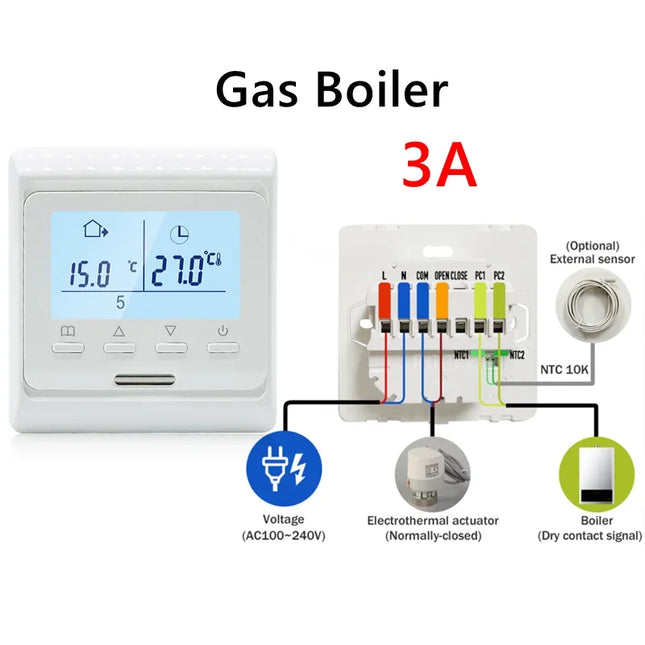 WiFi Heat Floor Programmable Thermostat 220V 16A Electric Home Underfloor Warm Heating Temperature Controller APP Remote Control