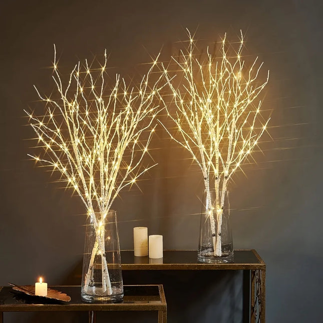 1/2PCS White Birch Branch Light LED Festive Lights Battery Operated For Christmas Party Wedding Decoration Twig Outdoor Lights